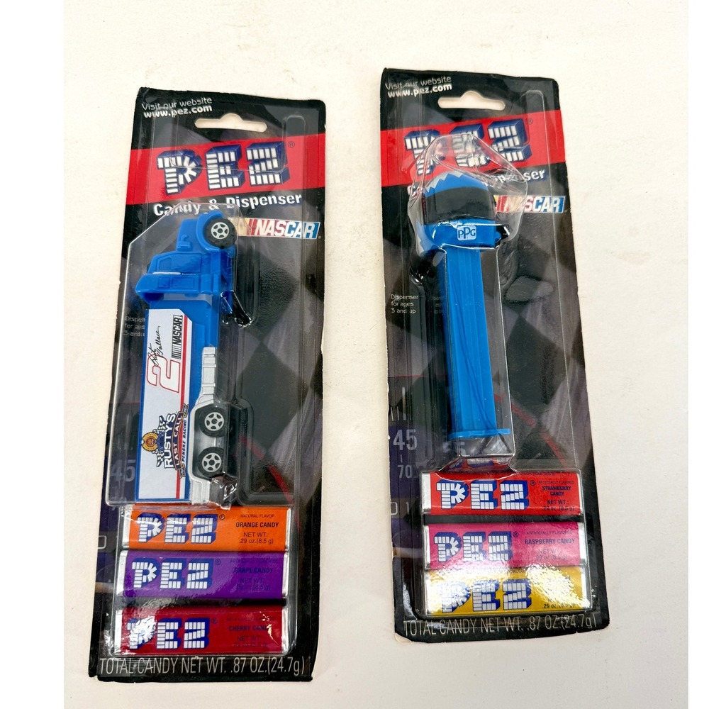 Rusty Wallace‎ #2 NASCAR Helmet & Semi Truck PEZ Dispenser Collector Set